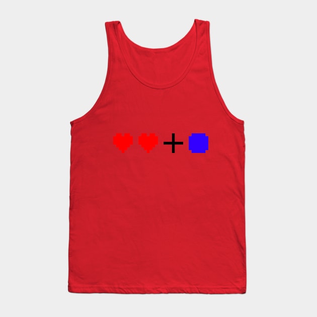 Retro Time Traveler - Two Hearts and a Box Tank Top by Artron Studios